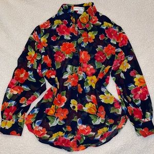 dress blouse with beautiful bold colors